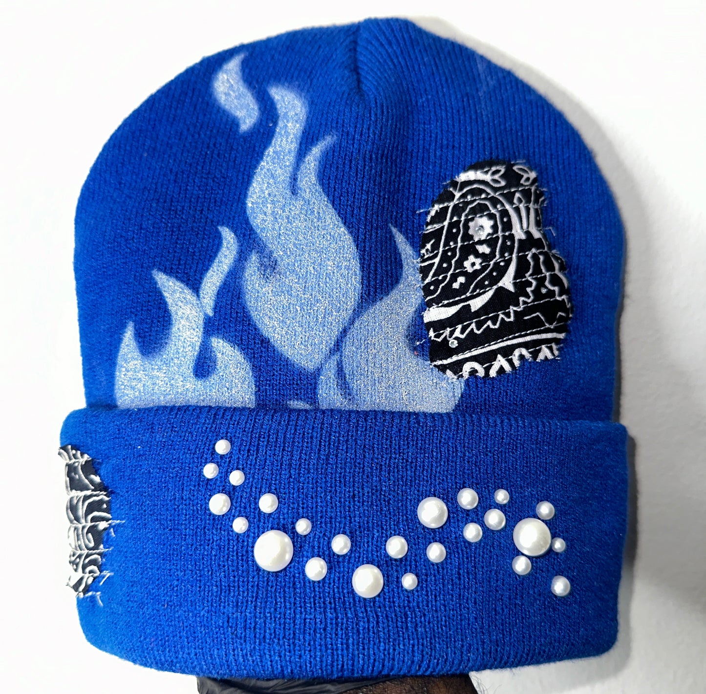 Blue Flame Custom Beanie