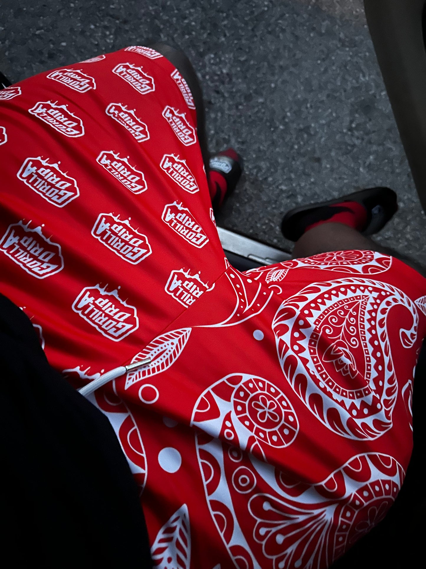Red Gorilla Drip Logo shorts