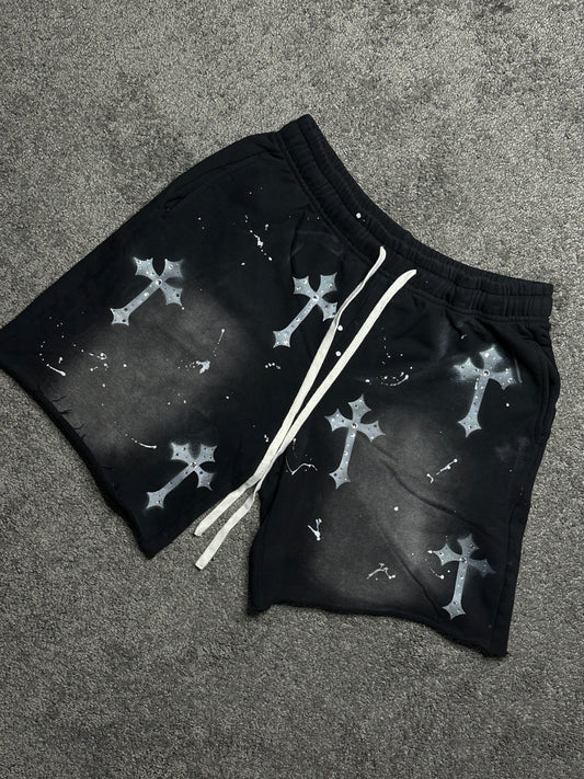 Black cross shorts