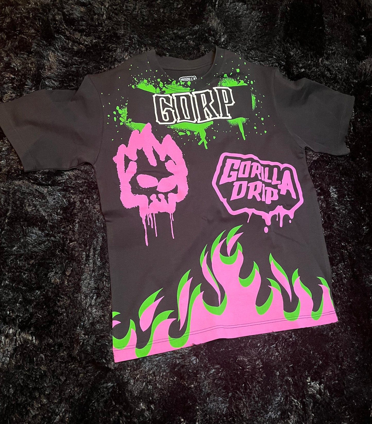 Gorilla Drip Double Flame Oversized T-Shirt