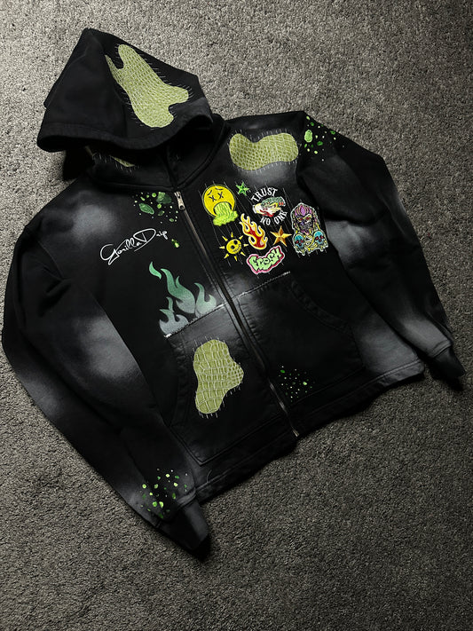 Black / Acid Green 1 of 1 hoodie