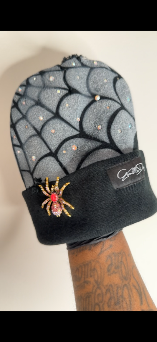 Webbed Rhinestone Beanie