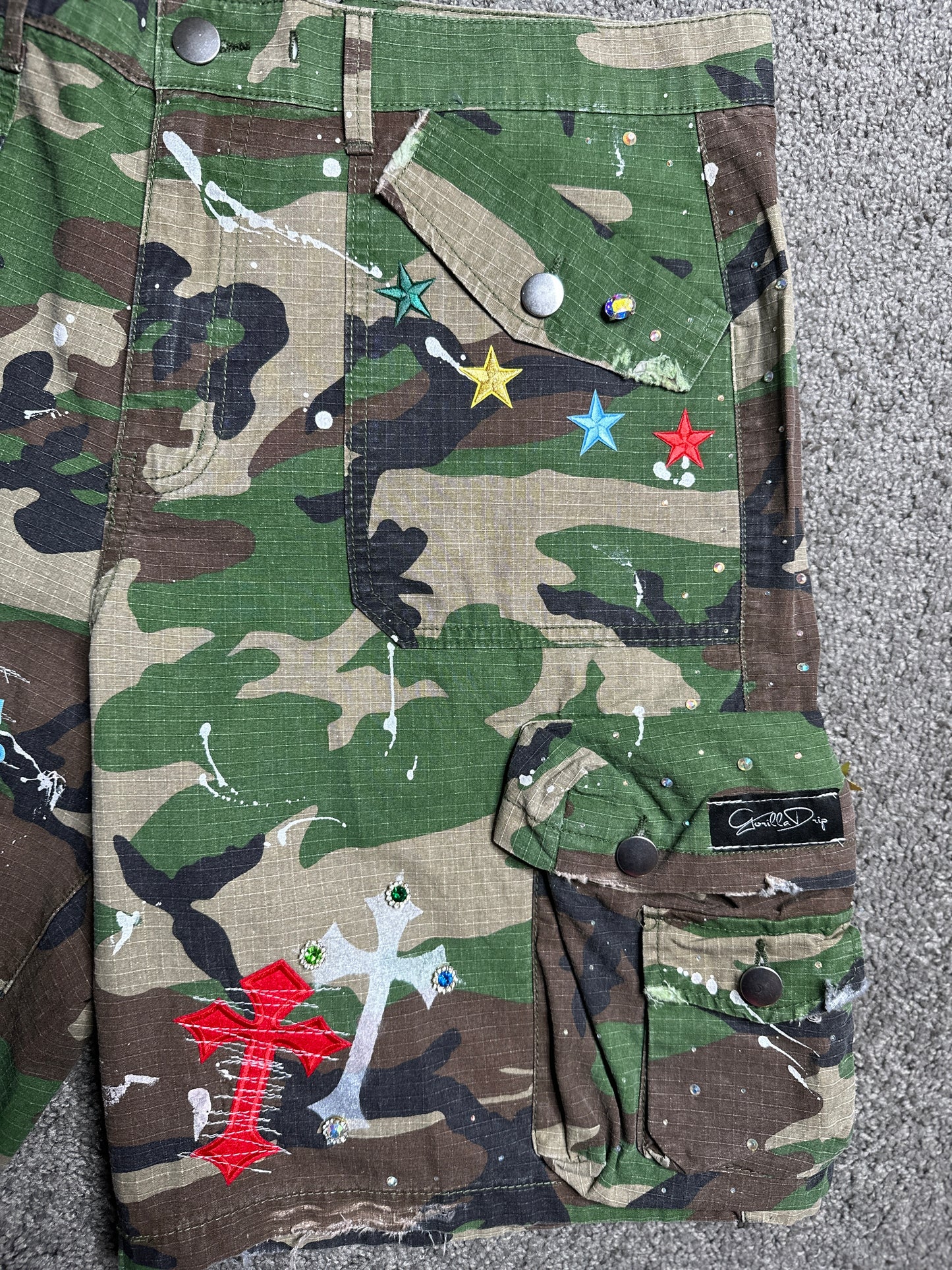 Custom camo shorts