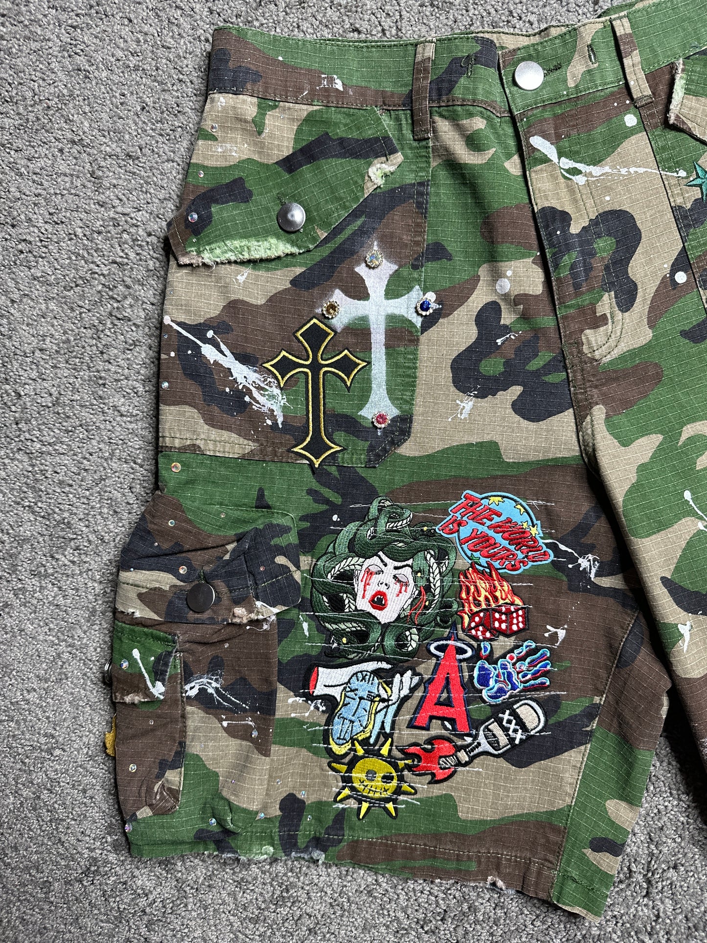 Custom camo shorts