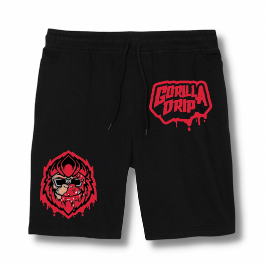 Black/Red Logo Shorts