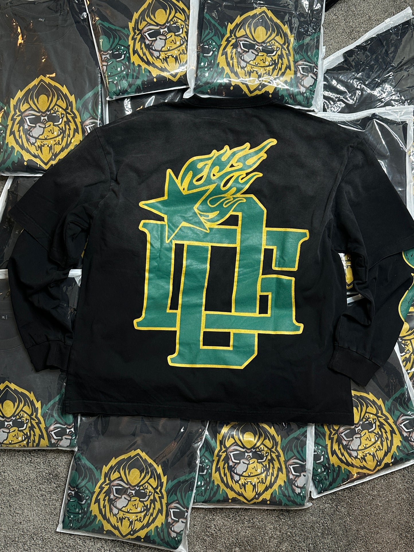GD Logo Long Sleeve Tee (Green/Yellow