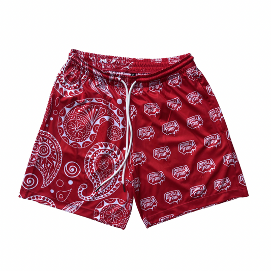 Red Gorilla Drip Logo shorts