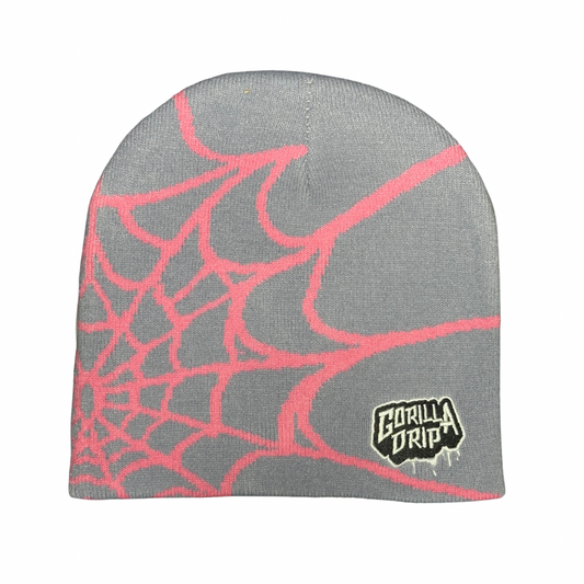 Grey Web Beanie