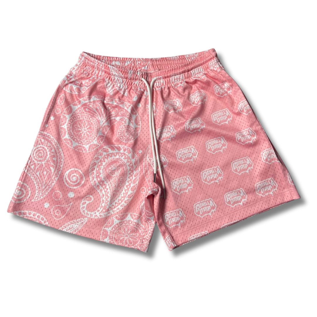 Pink Paisley Shorts