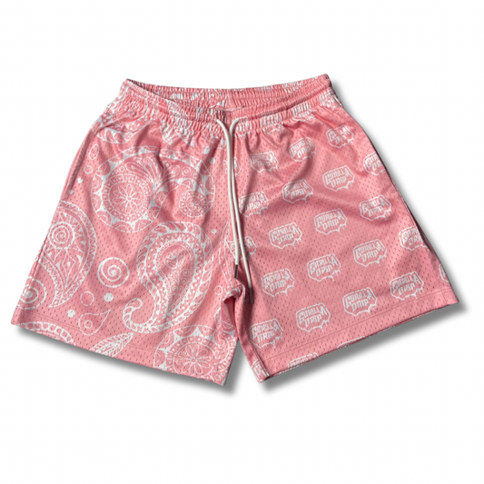Pink Paisley Shorts