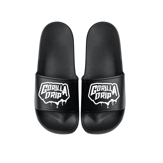 Gorilla Drip Slides (Black/White)